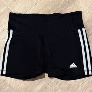 Adidas Women's Black and White Athletic Shorts